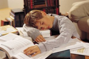 homework-sleeping