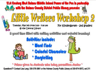 Little Writers Workshop 2 @ Holmes County District Public Library | Millersburg | Ohio | United States