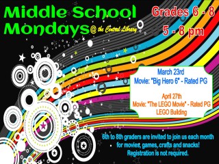 April Middle School Mondays @ Holmes County District Public Library | Millersburg | Ohio | United States