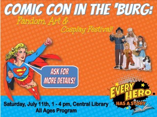 Comic Con in the 'Burg: Fandom, Art and Cosplay Festival! @ Central Library | Millersburg | Ohio | United States