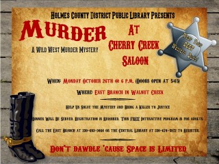 Murder at the Cherry Creek Saloon Murder Mystery Dinner @ East Branch | Walnut Creek | Ohio | United States