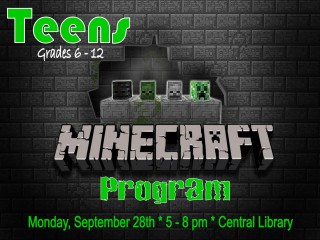 Teen Minecraft Program @ Central Library | Millersburg | Ohio | United States