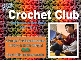 Kids Crochet Club @ Central Library | Millersburg | Ohio | United States