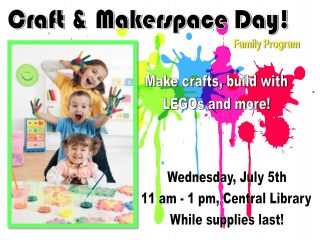 Crafts and Makerspace Day! @ Central Library | Millersburg | Ohio | United States