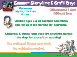 Summer Storytimes and Craft Days @ East Branch Library | Walnut Creek | Ohio | United States
