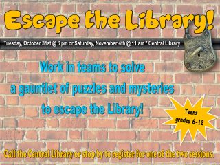 Escape the Library! @ Central Library | Millersburg | Ohio | United States