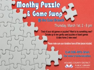 Monthly Puzzle and Game Swap @ East Branch Library | Walnut Creek | Ohio | United States