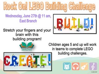 Rock On! LEGO Building Challenge @ East Branch | Walnut Creek | Ohio | United States