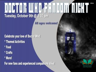 Doctor Who Fandom Night @ Central Library | Millersburg | Ohio | United States