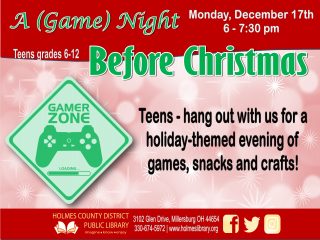 A (Game) Night Before Christmas @ Central Library | Millersburg | Ohio | United States