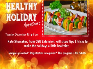 CANCELLED - Healthy Holiday Appetizers @ Central Library | Millersburg | Ohio | United States