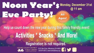 Noon Year's Eve Party @ Central Library | Millersburg | Ohio | United States