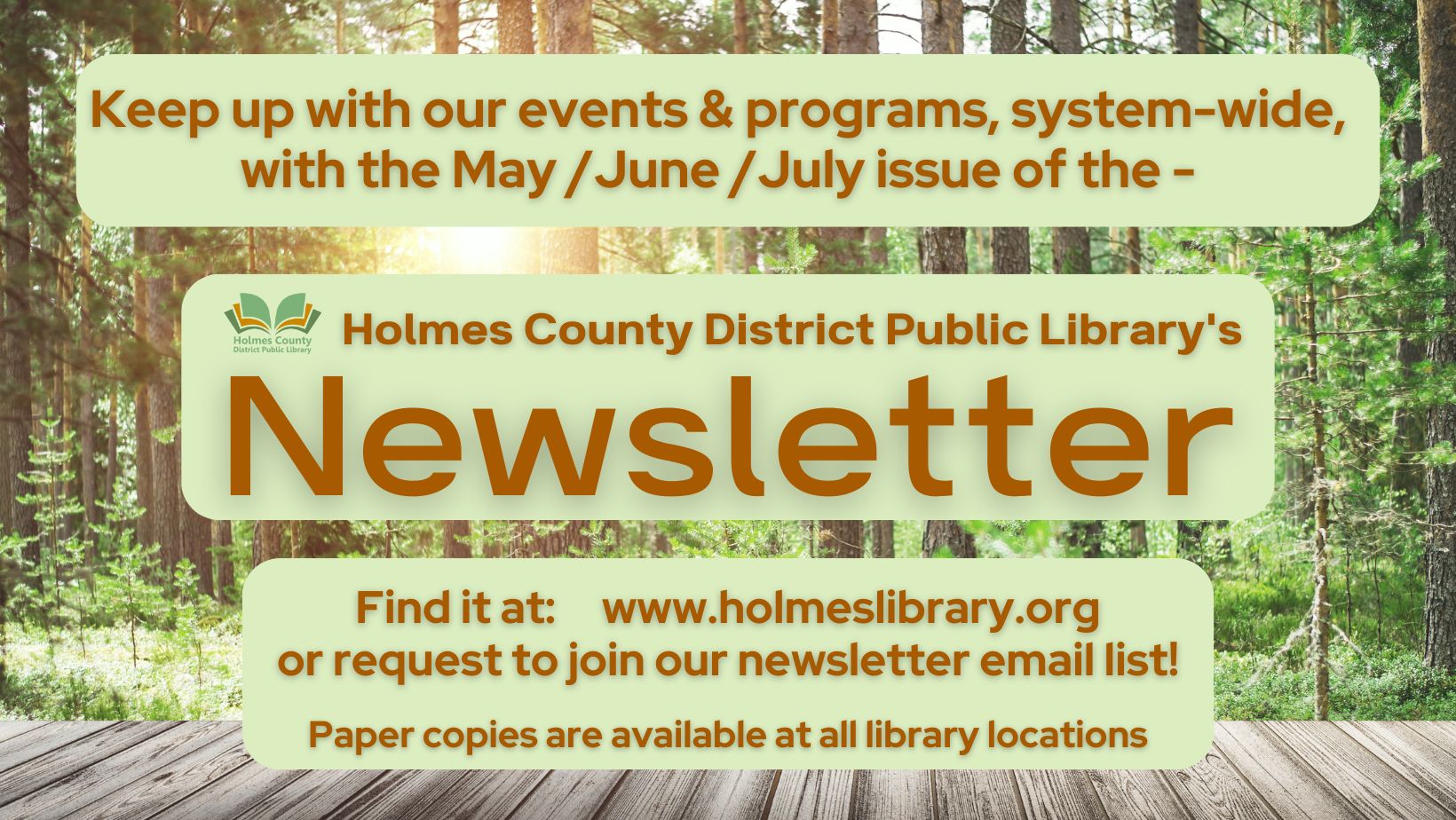 May/June/July Newsletter