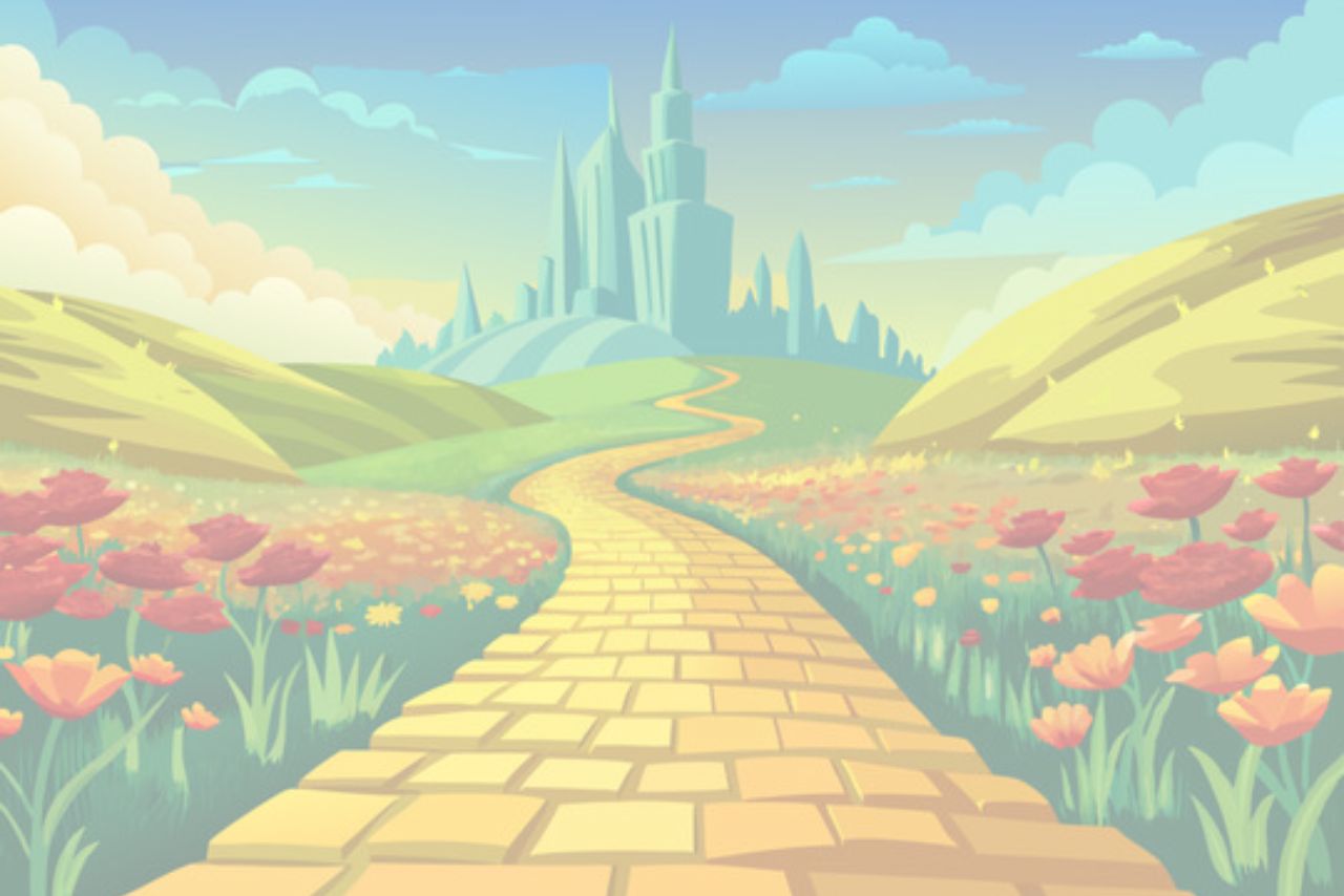 yellow brick road and emerald city